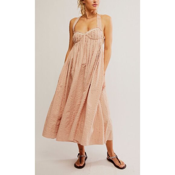 Free People Dresses & Skirts - Free People Blush Pink Midi Sundress
